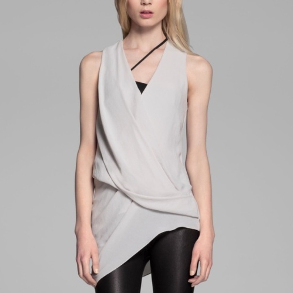 HELMUT LANG Soft Shroud Overlap Sleeveless Top NWT - Picture 2 of 8